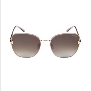 Tom Ford Shiny Rose 61 MM Rectangle Sunglasses with Gradient Lenses FT08895K